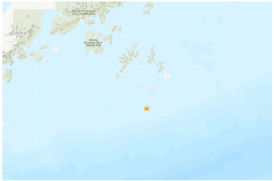 中新网|美阿拉斯加州附近海域5.1级地震 震源深度31.3公里