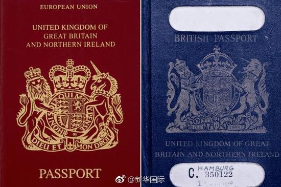 英国脱欧后护照将由红变回蓝不过是法国造图