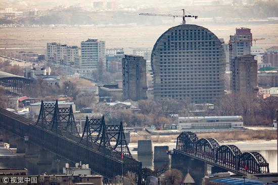 建设中的朝鲜新义州市（图/视觉中国）