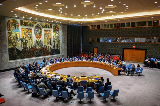 6月26日，在位于纽约的联合国总部，安理会召开伊核问题公开会。新华社记者 李木子 摄