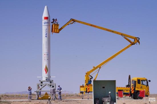 北京星际荣耀公司研制的双曲线1Z固体亚轨道探空火箭。图片来源：星际荣耀公司官网