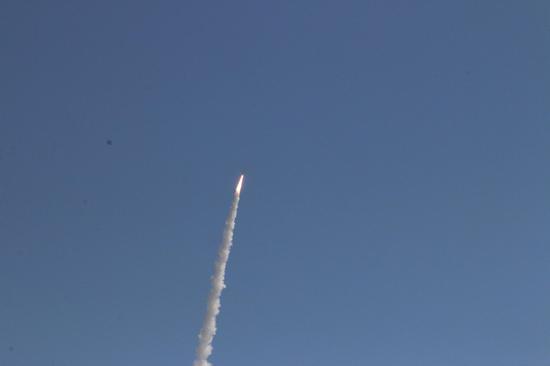8月17日12时11分，捷龙一号火箭在酒泉卫星发射中心首次成功发射。摄影/高一鸣