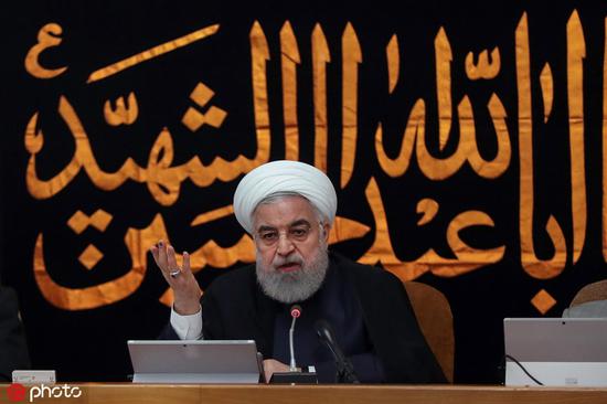 伊朗总统鲁哈尼4日发表讲话，称将进一步中止履行伊核协议 @IC Photo