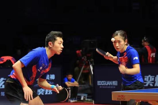 许昕和刘诗雯混双夺冠。