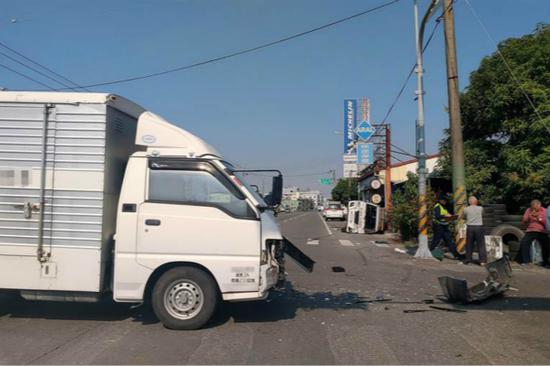 图为事故现场。（图：《中时电子报》）