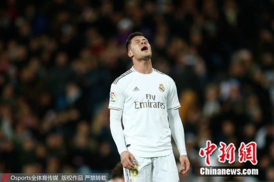 资料图:约维奇在比赛中。图片来源:Osports全体育图片社。