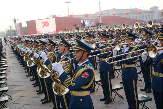新中国阅兵史上最大规模军乐团将亮相广场图