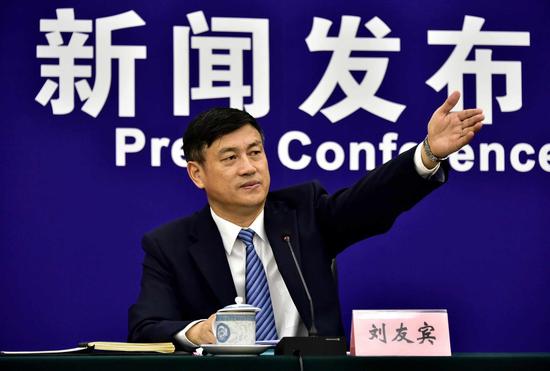 生態(tài)環(huán)境部宣教司司長、新聞發(fā)言人劉友賓。生態(tài)環(huán)境部供圖