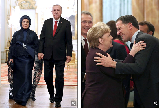 英女王白金汉宫招待北约领导人 他们都同框了