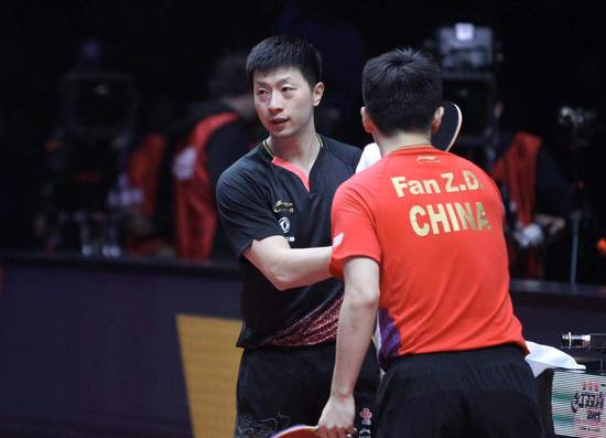 樊振东终于击败了马龙。