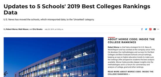 截图自U.S.NEWS& World Report官网。