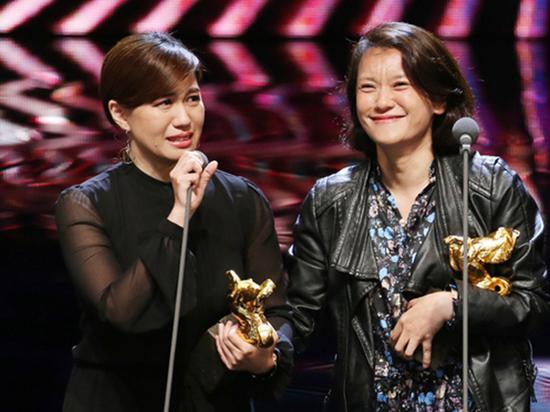 台湾导演傅榆在去年金马奖颁奖典礼上发布“台独”言论 图自：“中央社”
