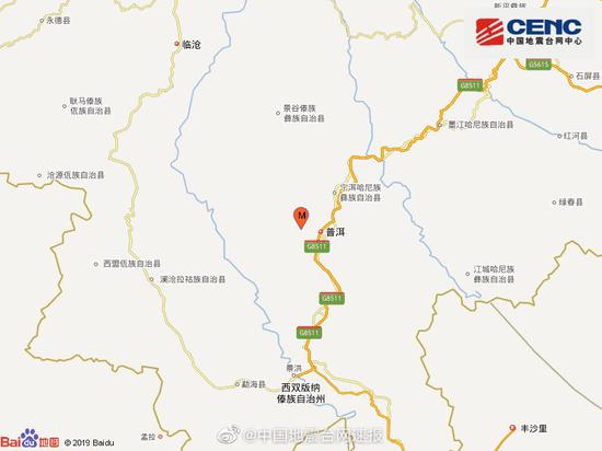云南普洱市思茅区发生3.0级地震 震源深度13千米
