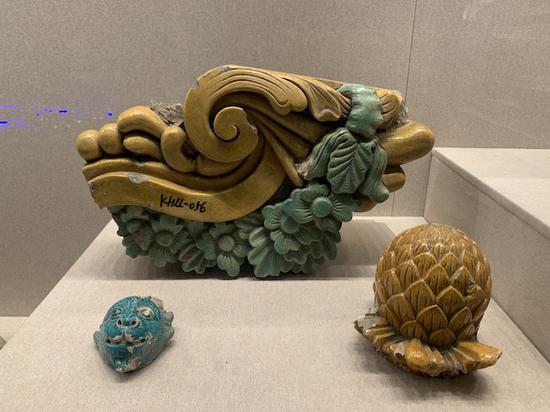 琉璃部件的镶嵌