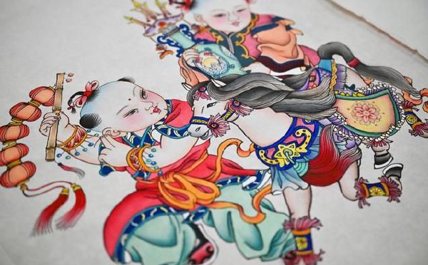 年画绘新意 马年展新姿