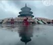 直击暴雨中的天坛