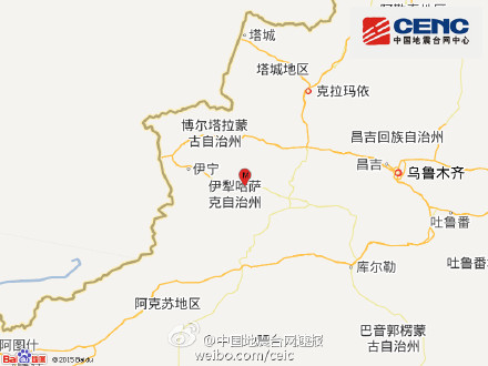 地震位置图 