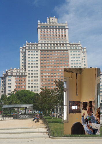 西班牙大厦外观和外墙.