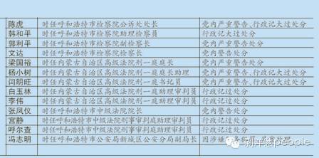 “呼格案”追责名单。
