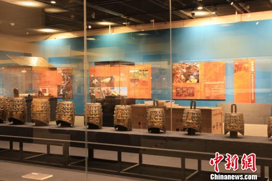 完成布展的编钟组件。图片由首都博物馆提供。 首都博物馆提供 摄