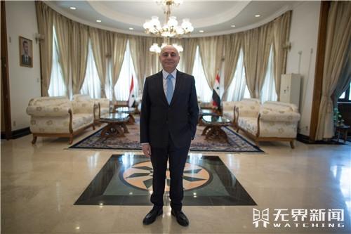 尽管战争未平息，但伊马德· 穆斯塔法仍认为叙利亚可参与中国的“一带一路”倡议。拍摄者：无界新闻记者原丽阳