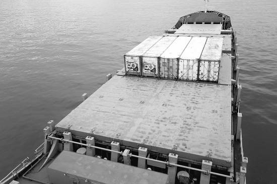 特大走私冻品案查获的外籍货轮俯瞰。陈海斌/摄