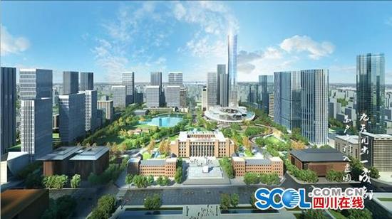 中央商务区鸟瞰图（由南向北）