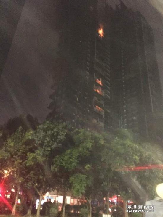 南山新天鹅堡发生大火