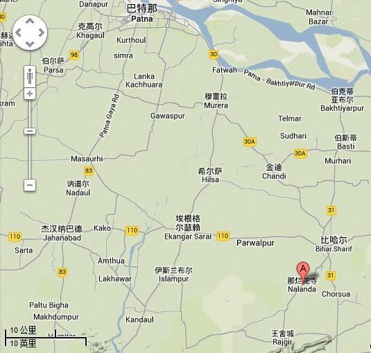 那烂陀寺位置地图图片