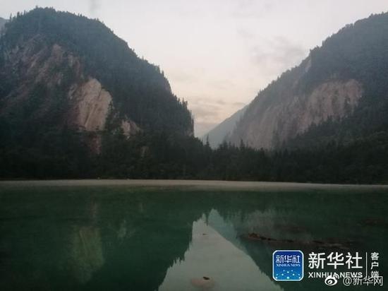 九寨沟景区内灾后画面