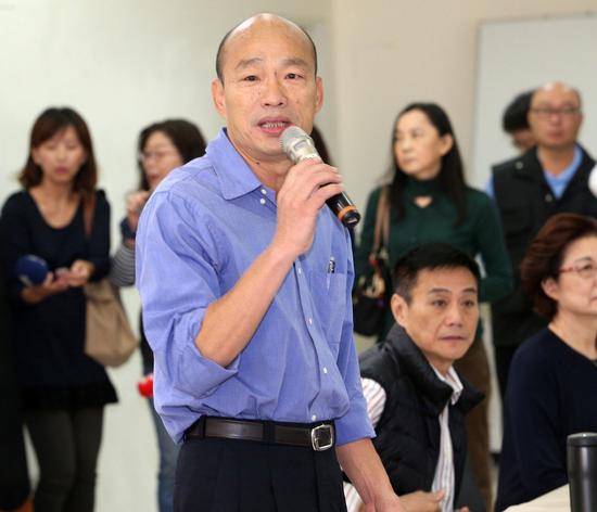 韩国瑜在国民党高雄市党部会议说话(来源:说相符讯息网)