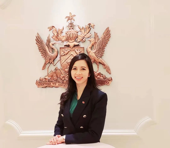 特立尼达和多巴哥驻华大使刘娜./特多驻华使馆供图