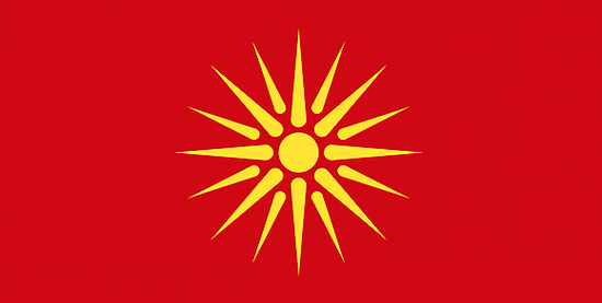 马其顿共和国的旧国旗。图片来源：维基百科