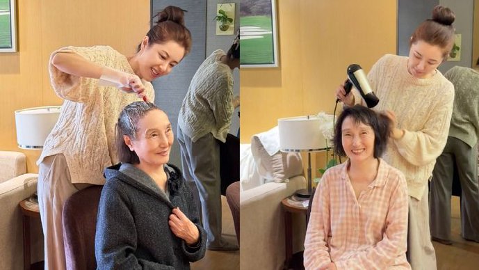 曾黎为妈妈染发晒旧信聊爱情观