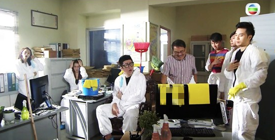 港剧出现乱港手势片段（图片来源：港媒）