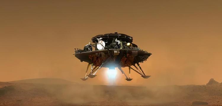 "天问一号"着陆火星