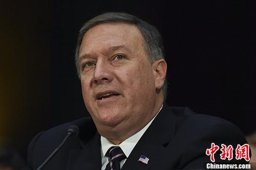 资料图：蓬佩奥。 中新社记者 刁海洋 摄