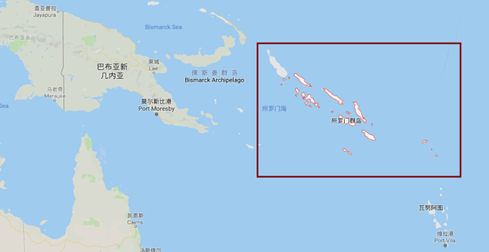 所罗门群岛位置 谷歌地图