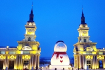 哈尔滨巨型雪人