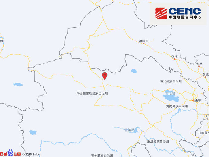 青海海西州直辖区发生5.2级地震，震源深度8千米