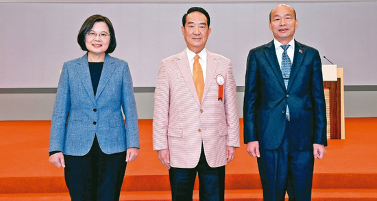 蔡英文、宋楚瑜、韩国瑜(联合报)