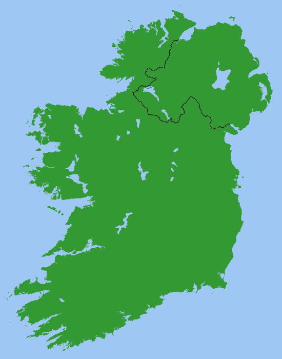 爱尔兰-北爱尔兰边界示意图。（来源网络）