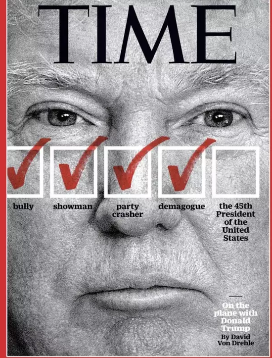 可怜的特朗普 这次又被时代杂志狠狠黑了一把