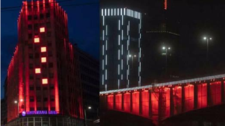 塞尔维亚多地亮起“中国红”