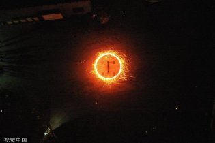 轮花表演闹新春   