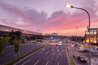 宁波绚丽晚霞满天