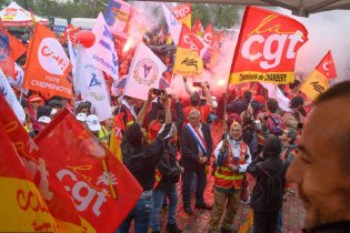 巴黎铁路工人抗议