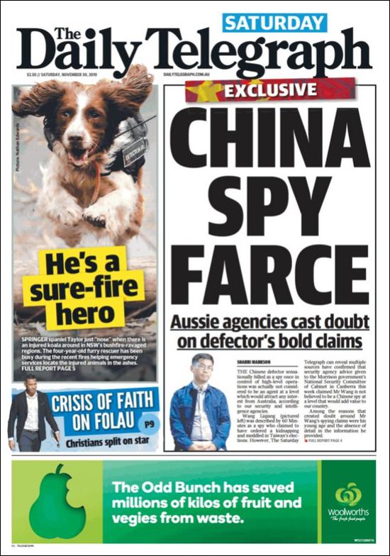 中国特工叛逃澳大利亚?澳情报机构终于反应过来