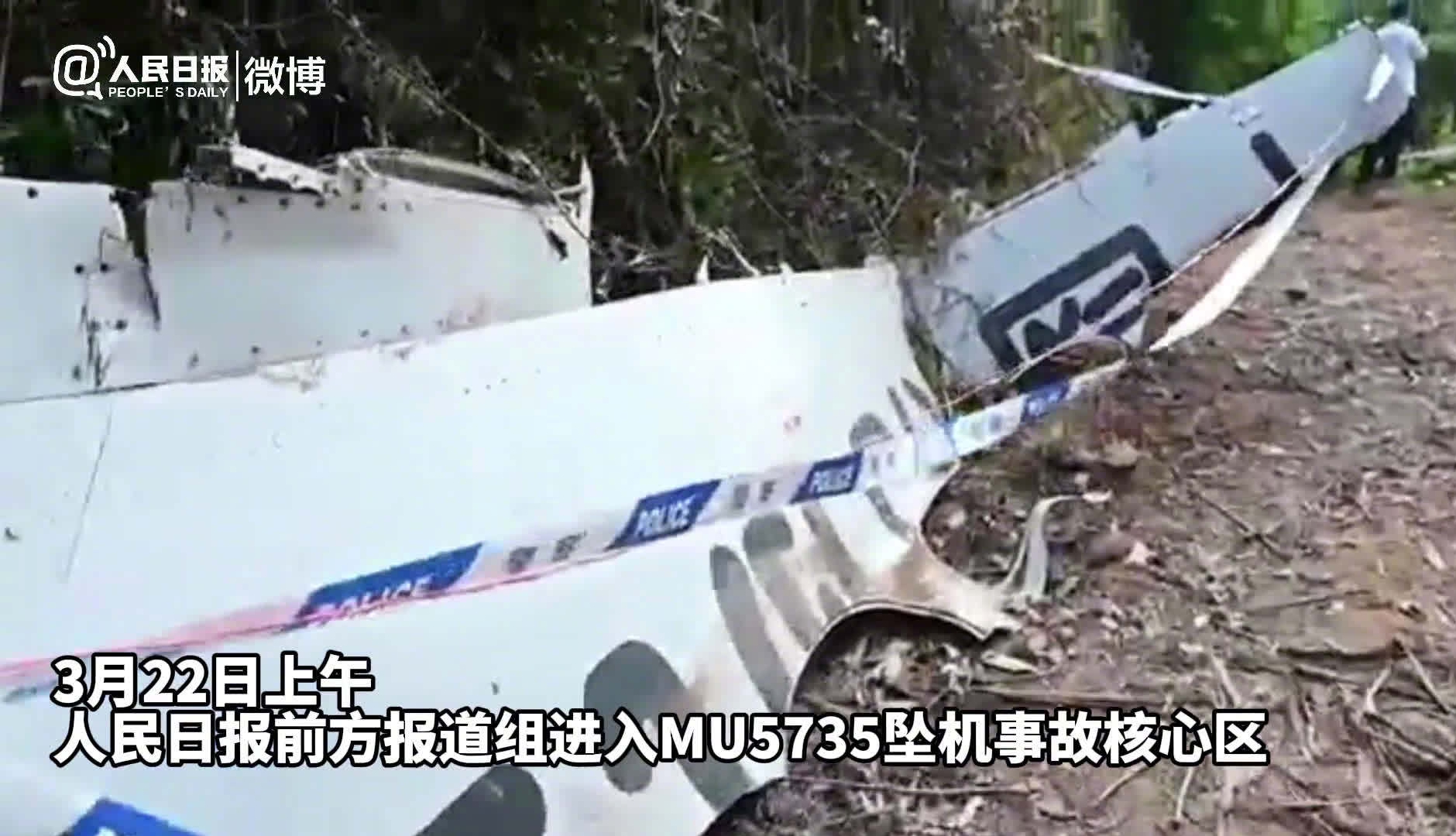 最新！坠机事故现场，新华社记者拍摄到飞机部分残骸|飞机_新浪新闻