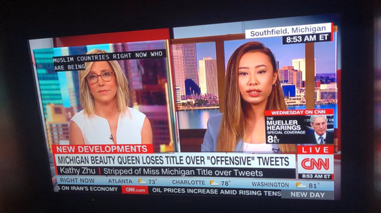 凯西·朱接受CNN采访